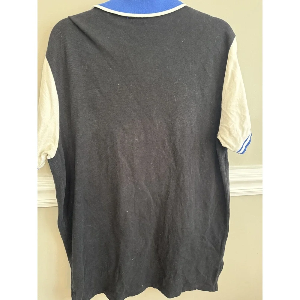 Polo Ralph Lauren Black Watch Polo Team Crest Shirt Custom Fit XL Black Blue
